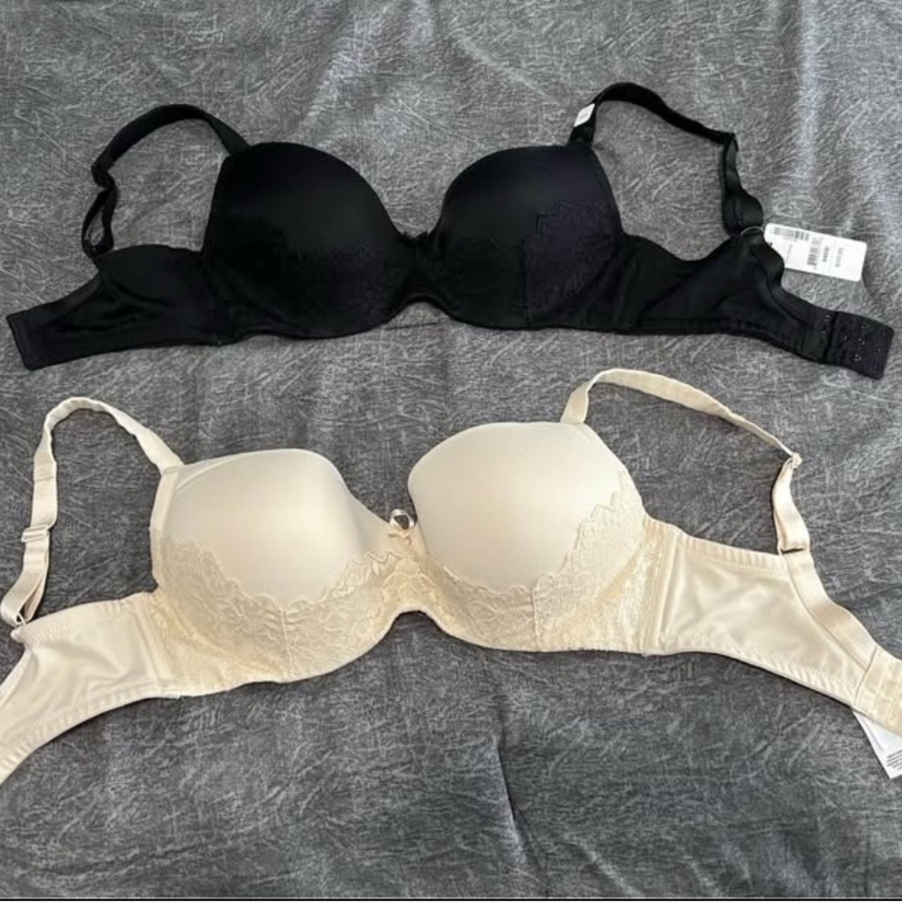 NEW Thyme Maternity Black and Cream Bras